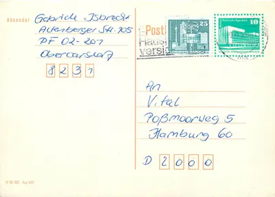 Stichwort: 'Make-up' — carta postal da RDA