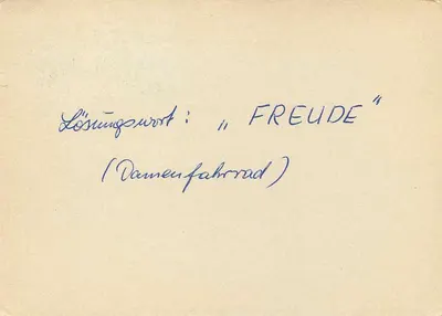 Löschungswort - Freude — Comissões Postais Históricas da RDA — Verso