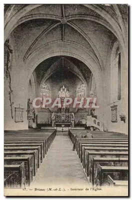Brissac (M.-et-L.) — Interior da Igreja — editor não identificado, n° 15