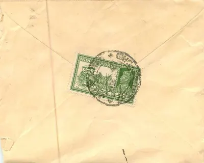 Jalalabad — Lettre à destination de l'Inde — timbres et cachets postaux — Rewers