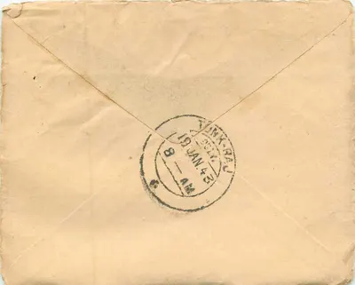 Tonk-Raj — Postal Envelope — India Postage — Back