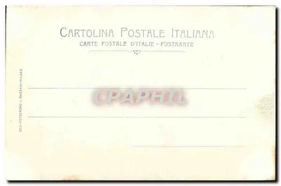 Gênova - Ponte di Carignano — vista de rua com roupas para secar — editor C. Bassani, Milão — Verso