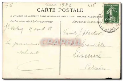Saint-Valéry-en-Caux — Velho Sintral na Falésia — A C.P.A. n°2911 — Verso