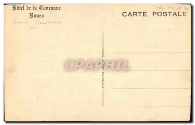 Hôtel de la Couronne — Rouen — Fototipia Léglif — Reverso