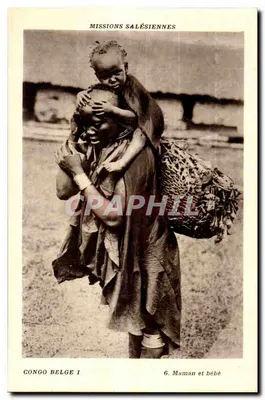 Mãe e bebê — Congo Belga — Missões Salesianas, n°6