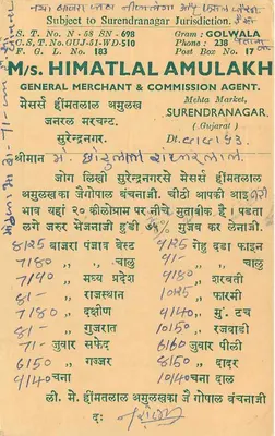 Thakker Nanji Jeram — Dhrangadhra — Publisher not visible — Back