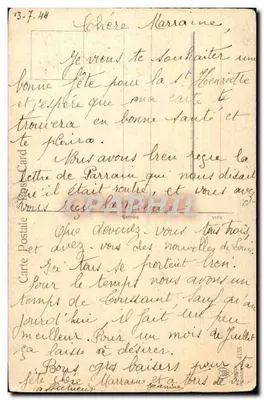 Três rosas — ilustração colorida — Carta Postal — Verso