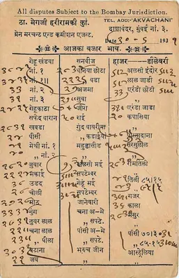 Bhawaniganj — Korespondencja handlowa — wydawca nieznany — Rewers