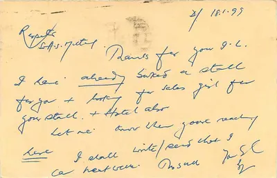 Jaipur — karta pocztowa z pieczęcią tygrysa — wydawca India Post, numer seryjny 500003 — Rewers