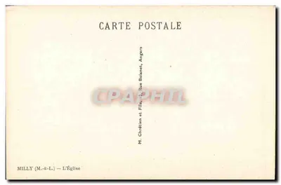 Milly (M.-&-L.) — A Igreja — M. Chrétien e Fils, Angers — Verso