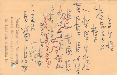 Jaitpur — Indie — znaczek tygrysa 15 p. — wydawca nieodczytalny — Rewers