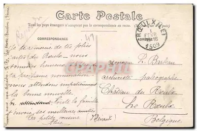Saumur — Zamek przed 1793 — Foto Blanchaud (zakazane) nr 23 — Rewers