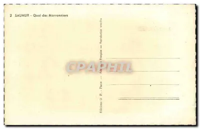 Saumur — Przylącz Miodowych Drzew — Wydawnictwo O.P. Paryż — Rewers
