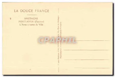 Pont-Aven (Finistère) — O Aven Através da Cidade — Edições de Arte YVON — Verso