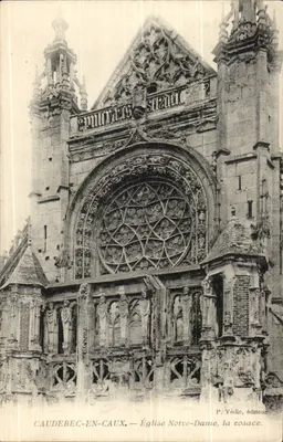 Caudebec-en-Caux — Igreja de Nossa Senhora, a roseira — P. Védie, editor