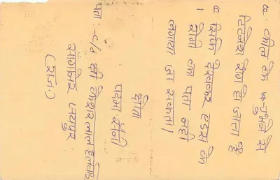 Tarjeta postal india — sello de tigre 15 p. — cancelación 'SHATAPUR 3/7/2001' — Reverso