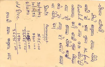 Bikaner - Ajmer - Rajasthan - Índia — carta postal comercial para Prakash Spring Mfg. Works — editor: Post Card — Verso