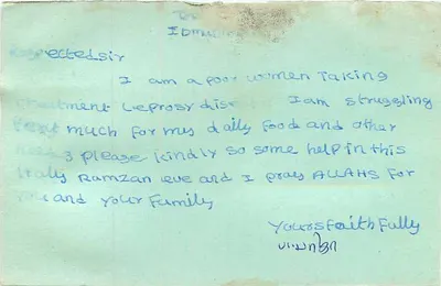 FARIDA — Léprosy Patient — Chengalpattu, Inde — Rewers