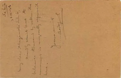 Rawa - Índia — carta postal com carimbo de 9 pias — editor não visível — Verso