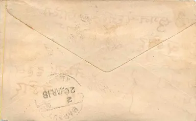 Baranai — karta pocztowa wysłana około 1918 — wydawca nieznany — Rewers