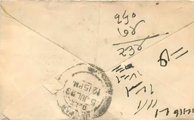 Halpanna — kartka pocztowa służbowego — India Postage — Rewers