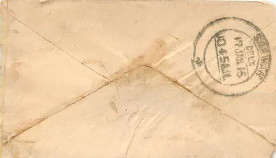 Chalf Panda — India — 1915 — zegel en poststempel — Achterkant