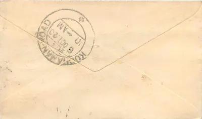 Halifanna — carta postal enviada para Mangalidal, Échaumba, Marwar — editor desconhecido, número de série não visível — Verso