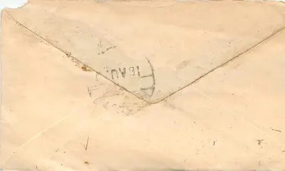 Sugemchand Elisangilvall — Barant De Meerut — znaczek zielony 'INDIA POSTAGE' i znak '16AU. 16AU. 16AU. 16AU.' — Rewers