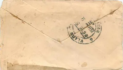 Phulchand Kedarmal — Bombay do Kalkuty — India Postage & Revenue — Rewers