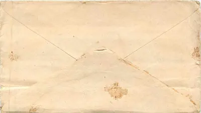 Carta postal destinada a Raddasul, Delhi — selo e carimbo de Bara Bazar, Calcutta — Verso