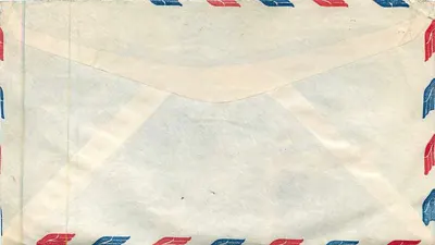 Universidade de Havaí — Envelope aéreo para a Universidade do Delaware — 1954 — Verso