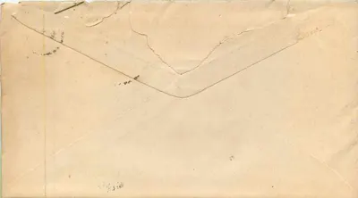 Escritório de J. H. Hoffecker, Jr. — Wilmington, Delaware — selo verde de 1 centavo — Verso