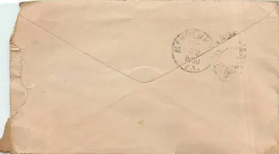 Parkesville — Pensilvânia — envelope postal datada de 1890 — Verso