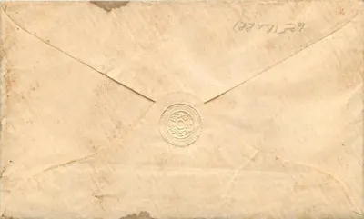 Carte postal enviada de Boston & Gloucester — selo postal americano e carimbo de escritório — destinada a Mary Ann Gipp em New Bedford, Mass. — Verso