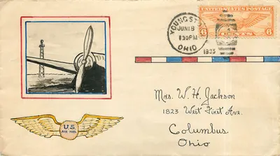 Aéropostale — Youngstown, Ohio — 1935 — U.S. Air Mail
