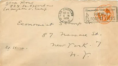 Los Angeles — Carta para Ed. Stern — Editor não identificado