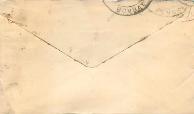 Gwalior — brief naar Bombay — stempel van Gwalior en stempel van Bombay — Achterkant