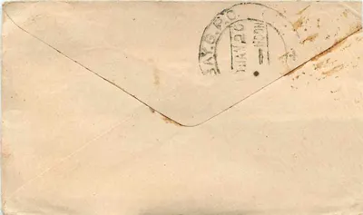 Gwalior — postcard with green 'Half Anna' stamp and postmark — unknown publisher — Back