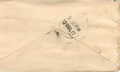 Gwalior — carta postal enviada para Londres — editor desconhecido, número de série não visível — Verso