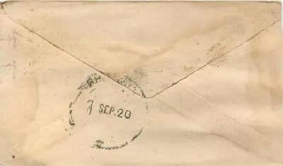 Carta postal de Gwalior — destinada a Bhilwara — selo Half Anna e carimbo postal — Verso