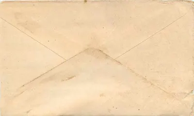 Carta postal enviada de Cawalur (Índia) — selo verde e carimbo postal — Verso