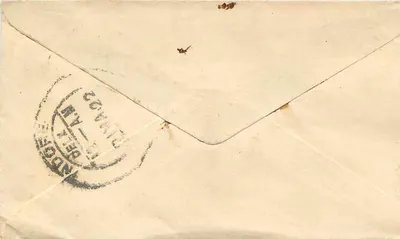 Buchhataram, Bucharag at Indore — British India postcard, green 'Gwalior' stamp and postmark — Back