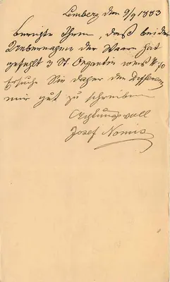 Viena — Correspondência — editor desconhecido, número de série não visível — Verso