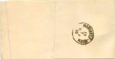 Almoxarifado de Halle — carta postal com selo de 2 pfennig e carimbo de trânsito — editor desconhecido — Verso