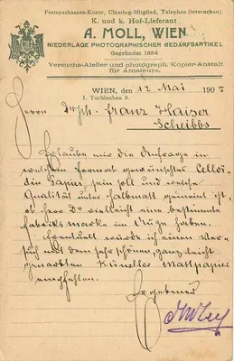 Scheibbs — Korespondencja — A. Moll, Wiedeń — Rewers