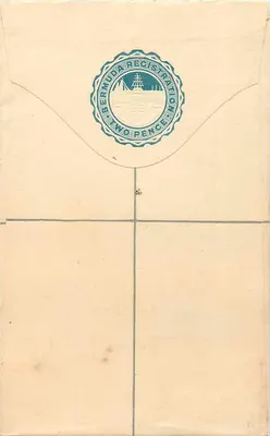 Bermuda — registrierte Briefmarkierung — Postamt Bermuda — Rückseite