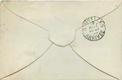 Bruxelas — Envelope- carta para Madame Fernande Puls — Editor anônimo, número de série não visível — Verso