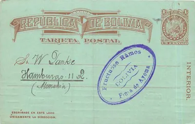 Fructuoso Ramos — Bolívia — Editor desconhecido, número de série não visível