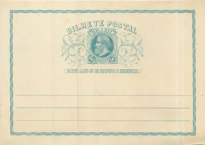 Bilhete Postal Brasil — 50 Réis — Revista Ilustrada, Rio de Janeiro