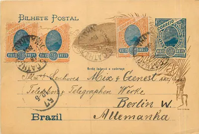 Carte postale brasileira — Bilhete Postal — editor desconhecido, número de série não visível